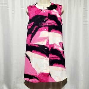 Alfani Light & Airy Pink Button Down Shirttail Blouse (L)